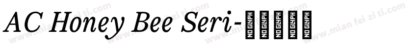 AC Honey Bee Seri字体转换